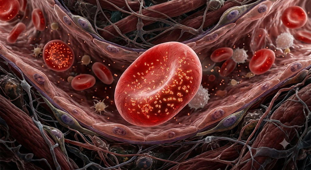 A red blood cell generated as a still image with Gemini
